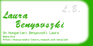 laura benyovszki business card